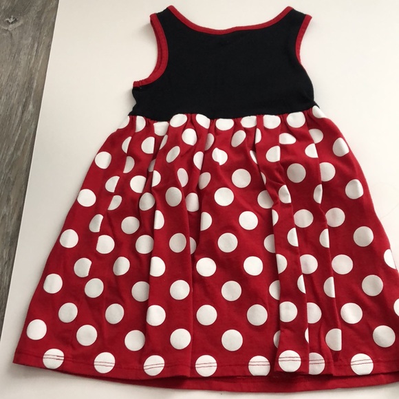 Disney Minnie Mouse Red & Black Tank Top Dress Size 3T - Picture 5 of 5